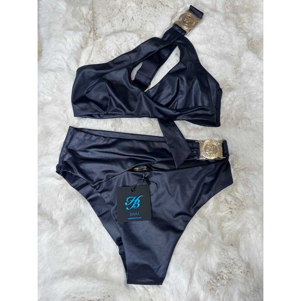 Honey Birdette AUSTIN🖤 2 Piece Swim Set Black XS Top & XS Cheeky Bottom - Picture 2 of 9